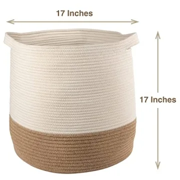 GooBloo Woven Blanket Basket - Stylish Storage Solution