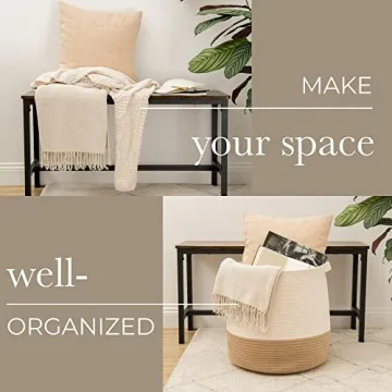 GooBloo Woven Blanket Basket - Stylish Storage Solution