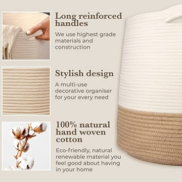 GooBloo Woven Blanket Basket - Stylish Storage Solution