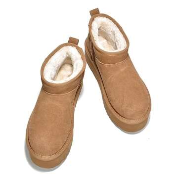 Stylish Project Cloud Genuine Suede Winter Boots for Women