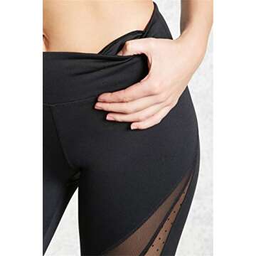 KIWI RATA Women Sports Mesh Trouser Gym Workout Fitness Capris Yoga Pant Legging