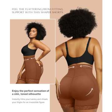 SHAPELLX Booty Lifting Shapewear Waist Trainer Shorts Tummy Control Underwear For Women Waist Shaper...