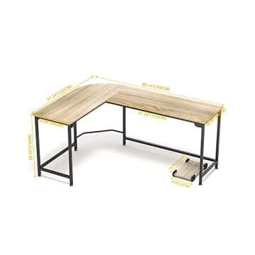 Teraves Modern L-Shaped Desk 66'' Corner Computer Desk