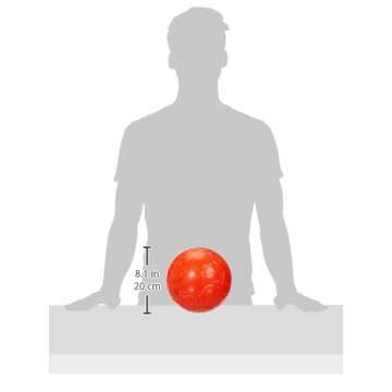 Jolly Pets Large Soccer Ball Floating-Bouncing Dog Toy, 8 inch Diameter, Orange