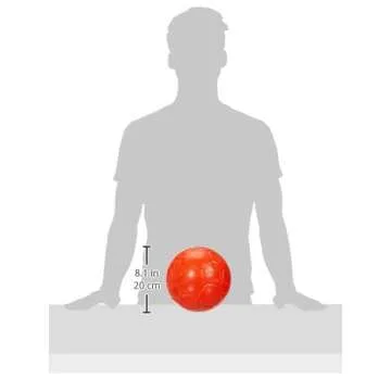 Jolly Pets Large Soccer Ball Floating-Bouncing Dog Toy, 8 inch Diameter, Orange