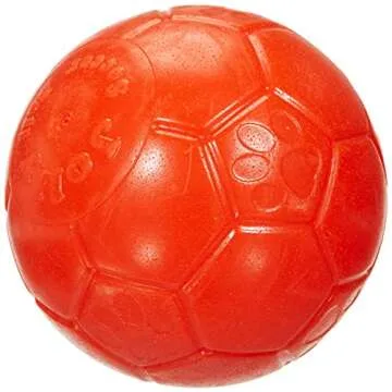 Jolly Pets Large Soccer Ball Floating-Bouncing Dog Toy, 8 inch Diameter, Orange