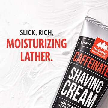 Pacific Shaving Company Caffeinated Shaving Cream - Caffeine, Shea Butter + Spearmint Antioxidant Shaving Cream - Clean Formula for a Hydrating, Redness Reducing + Irritation-Free Shave (7 Oz, 2 Pack)
