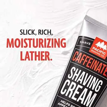 Caffeinated Shaving Cream with Aloe & Shea Butter for Men