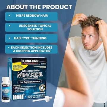 Minoxidil 5% Hair Regrowth Treatment for Men 6 Month Supply