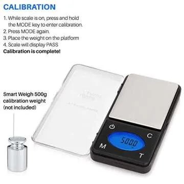 Smart Weigh ZIP600 Ultra Slim Digital Pocket Scale 600g by 0.1g with Counting Feature,Gram Scale and Ounce Scale, High Precision Accuracy