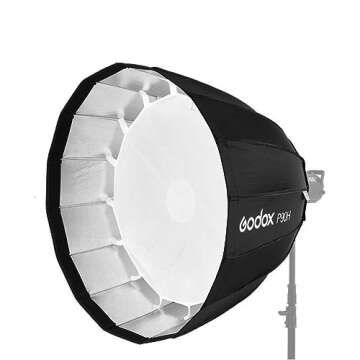 GODOX P90H 35" Parabolic Softbox for Studio Video Flash Light, Bowens Mount, Hi-Temperature Resistant