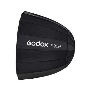 GODOX P90H 35" Parabolic Softbox for Studio Video Flash Light, Bowens Mount, Hi-Temperature Resistant