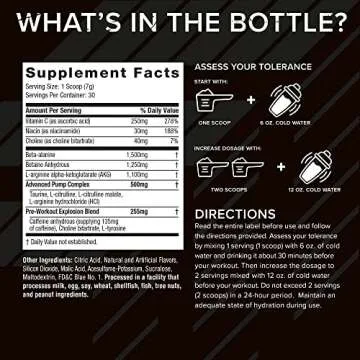 Six Star Pre Workout PreWorkout Explosion | Pre Workout Powder for Men & Women | PreWorkout Energy Powder Drink Mix | Sports Nutrition Pre-Workout Products | Fruit Punch (30 Servings)