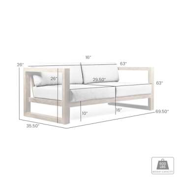 Luxurious Outdoor Eucalyptus Sofa for Your Patio