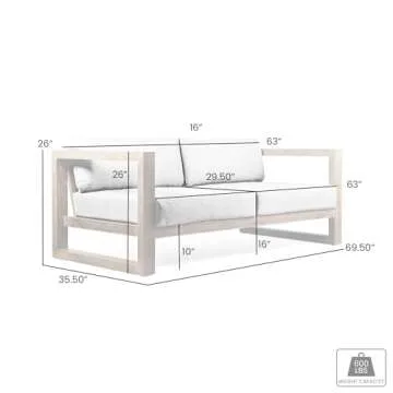 Luxurious Outdoor Eucalyptus Sofa for Your Patio