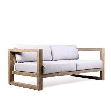 Luxurious Outdoor Eucalyptus Sofa for Your Patio