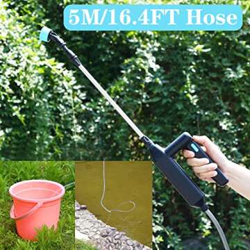 Electric Plant Sprayer with Rechargeable Battery and 5M Hose