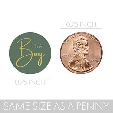 Green It's a Boy Baby Shower Candy Stickers 180 Count