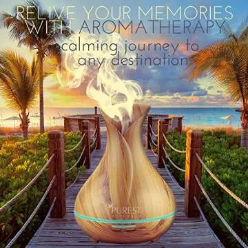 Purest Naturals Wood Grain Essential Oil Diffuser