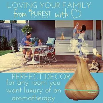 Purest Naturals Wood Grain Essential Oil Diffuser
