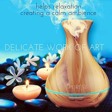 Purest Naturals Wood Grain Essential Oil Diffuser