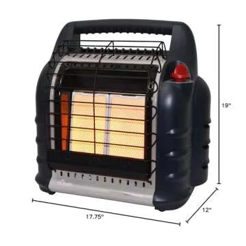 Mr. Heater F274830 MH18BRV Big Buddy Grey Indoor-Safe Portable RV Propane Heater (4,000 , 9,000 and 18,000 BTU)