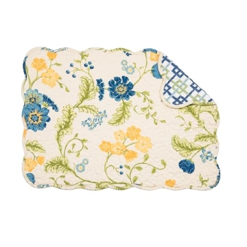 C&F Home Arya Quilt Placemat Set - Reversible Floral