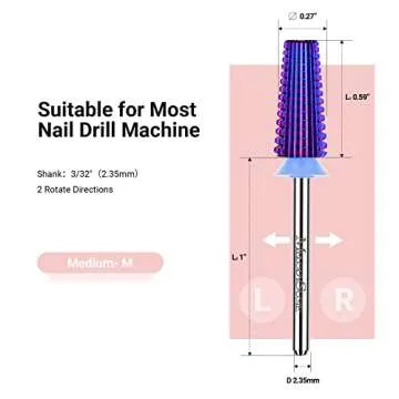 Professional 5 in 1 Nail Drill Bits for Technicians