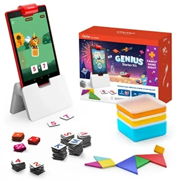 Osmo-Genius Starter Kit for Fire Tablet + Family Game Night-7 Educational Learning Games for Spellin...