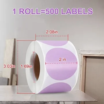 Vuzvuv 2 Inch Round Purple Labels for Any Occasion
