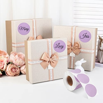 Vuzvuv 2 Inch Round Purple Labels for Any Occasion