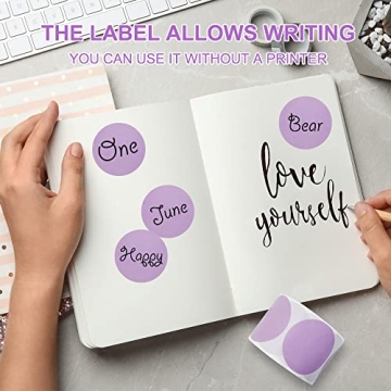 Vuzvuv 2 Inch Round Purple Labels for Any Occasion