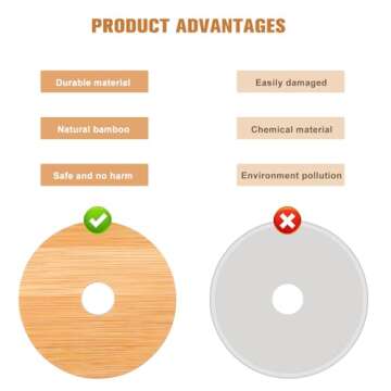 Stylish Bamboo Jar Lids with Straw Hole for Mason Jars