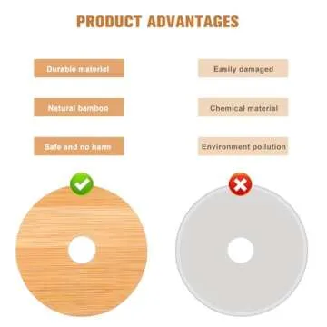 Stylish Bamboo Jar Lids with Straw Hole for Mason Jars