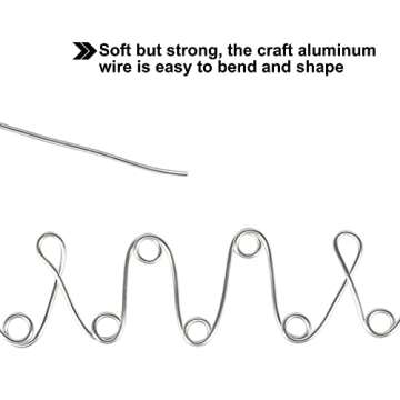 Tenn Well 9 Gauge Aluminum Craft Wire, 50 Feet 3mm Bendable Armature Wire for Sculpting, Jewelry Mak...