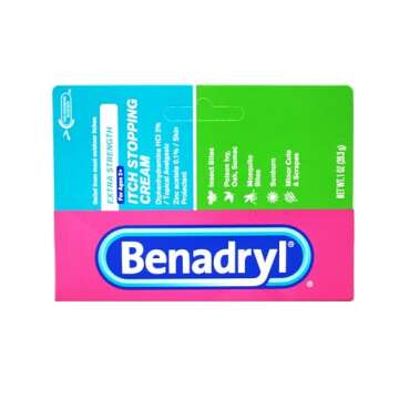 Benadryl Extra Strength Anti-Itch Relief Cream for Most Outdoor Itches, Topical Analgesic, 1 oz