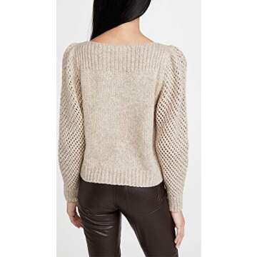 Stylish LOVESHACKFANCY Women's Rosie Pullover in Oatmeal