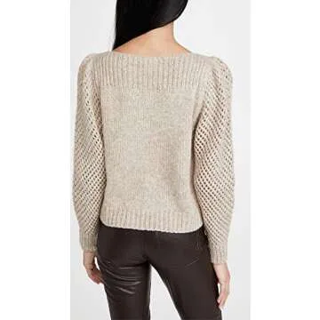 Stylish LOVESHACKFANCY Women's Rosie Pullover in Oatmeal