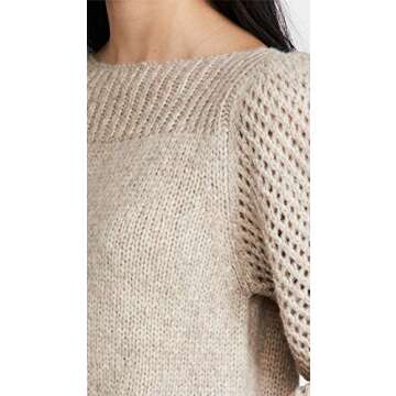 Stylish LOVESHACKFANCY Women's Rosie Pullover in Oatmeal