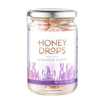 Gourmanity Honey Drops Made with Lavender Honey, Fruity and Floral Touch Carefully Crafted from Natural Honey, Gift your Family Artisan European Candy, Made in Provence, France, 7oz (Pack of 2)