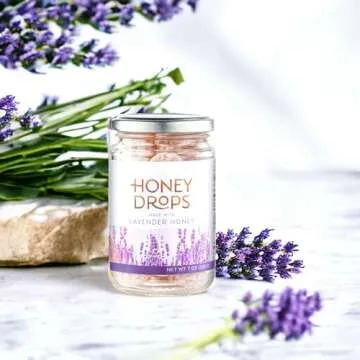 Gourmanity Honey Drops Made with Lavender Honey, Fruity and Floral Touch Carefully Crafted from Natural Honey, Gift your Family Artisan European Candy, Made in Provence, France, 7oz (Pack of 2)