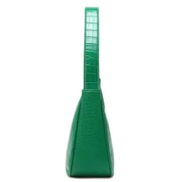 CYHTWSDJ Shoulder Bags for Women, Cute Hobo Tote Handbag Mini Clutch Purse with Zipper Closure (Crocodile Green)