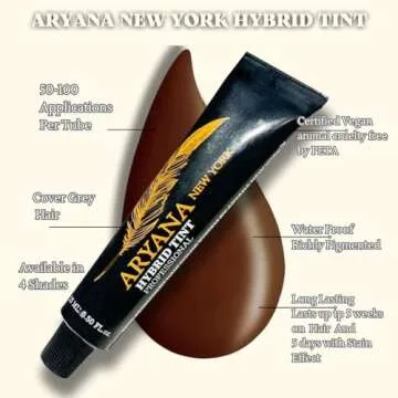 ARYANA NEW YORK Hybrid Color Professional Kit | For Professional Spot Coloring | Cream Hair Color With Natural Effect (DARK BROWN)