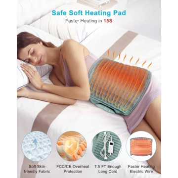 Comfort Electric Heating Pad for Pain Relief and Relaxation