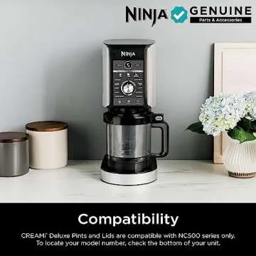 Ninja Creami Deluxe Pints 2 Pack, Compatible with NC500 Series Creami Deluxe Ice Cream Makers, Genuine Ninja Pint, BPA-Free & Dishwasher Safe, Color Lids, 1 Pint Each, Clear/Coral/Yellow, XSKPNTLD2​