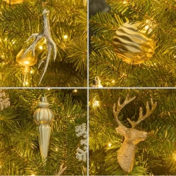 KI Store Christmas Tree Decoration Set 69pcs Shatterproof Ornaments