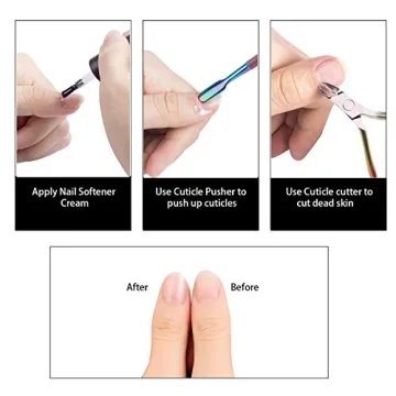 ECBASKET Cuticle Trimmer Pusher Sharp Stainless Steel Nail Care