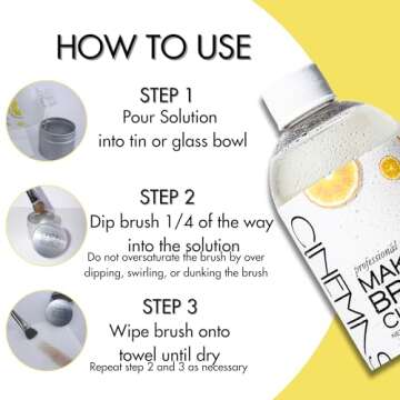 Cinema Secrets Professional Makeup Brush Cleaner, 16 fl oz, Lemon