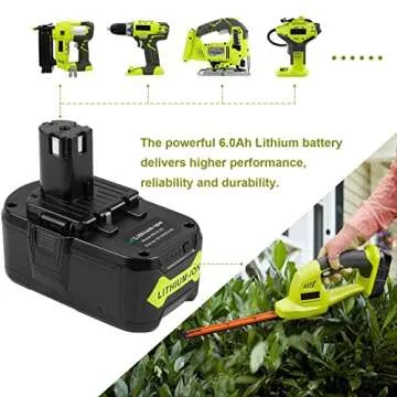Fancy Buying 18V 6000mAh 18V RB18L50 Replacement Battery for P102 Ryobi Lithium Ion P103, P104, P105, P107, P108, P109 P122 Cordless Power Tools…