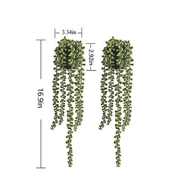 Tengda Fake Potted Succulents - 2Pcs Artificial Plants
